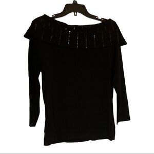 KATHERINE BORLAY, Sequined, Off the shoulder,Top